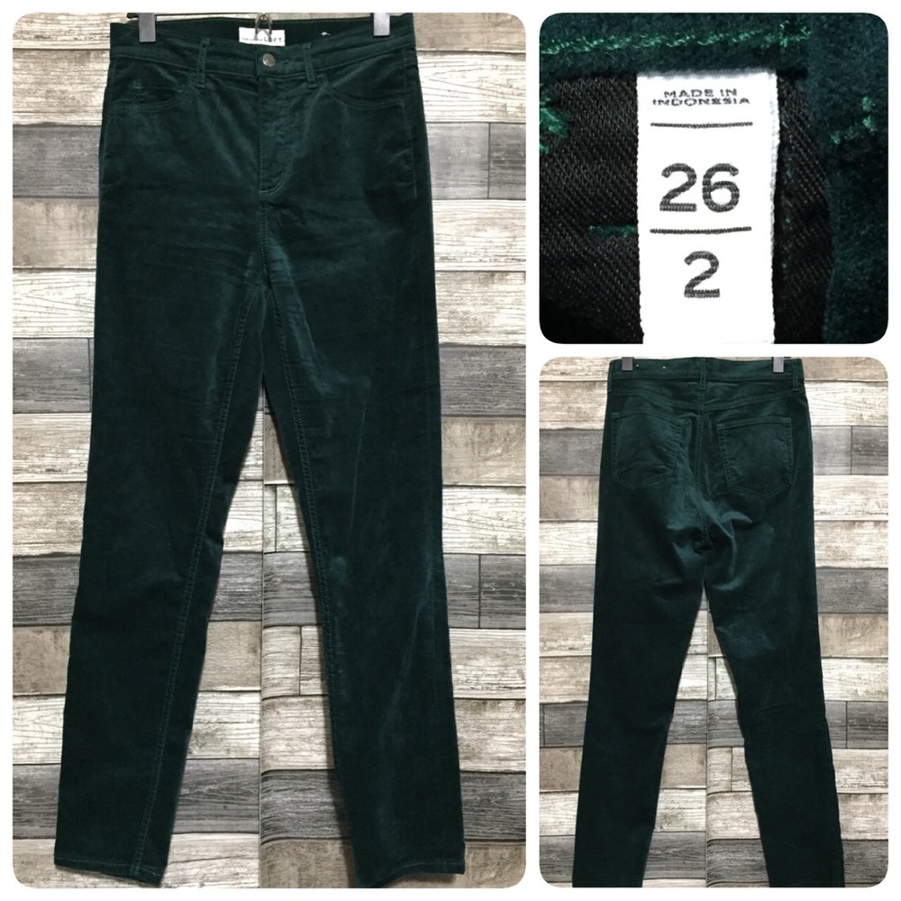 Loft Velvet Pants Women’s 26/2 Green (Inseam 28) Stretch